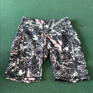 Leyden Black and Pink Athletic Shorts